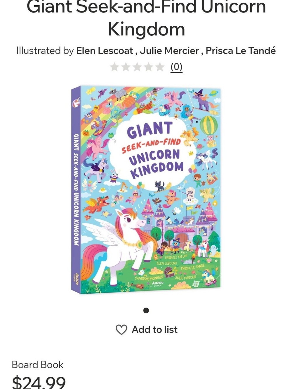 Giant Seek-and-Find Unicorn Kingdom